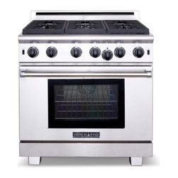 American Range 36" Performer Pro-style Gas Range, Stainless Steel | ARROB-636 - Gas Ranges And Electric Ranges
