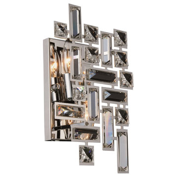 Elegant Lighting Value Picasso 2-Light Chrome Wall Sconce