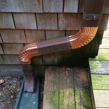 Repairing a Copper Gutter Downspout in Atlantic Beach, Florida