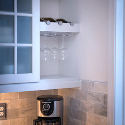 Wooden Bottle Lattice Rack and Coordinating Stemware Rack - Dinnerware And Stemware Storage