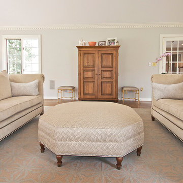 Fairfield living room gets a transitional , modern elegant look