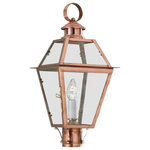 Norwell Lighting - Old Colony Copper Post Light - See Image 2 For Metal Finish, See Image 3 For Glass Finish