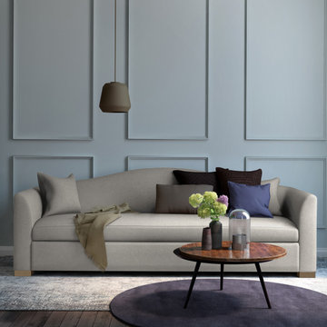 Perfect Posture: Horatio Sofa in Silver Streak Linen
