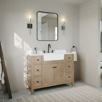 The Annabelle, Bathroom Vanity, Pine, 42", Single Sink, Freestanding