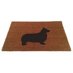 UncommonDoormats - Corgi Silhouette Doormat, 18"x30" - Surface: 100% coir