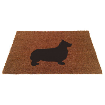 Corgi Silhouette Doormat, 18"x30"