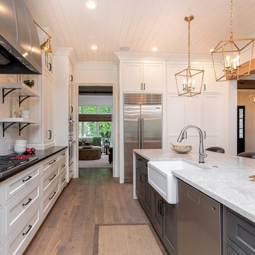 Grey and Gold Kitchen