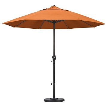 9' Casa Series Patio Umbrella Auto Tilt Crank Lift, Tangerine