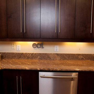 "Corsica" Maple Espresso with Glass Countertops