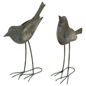 Swallow Balance StakeMetal Tin British Garden Bird Animal Statue Ornament