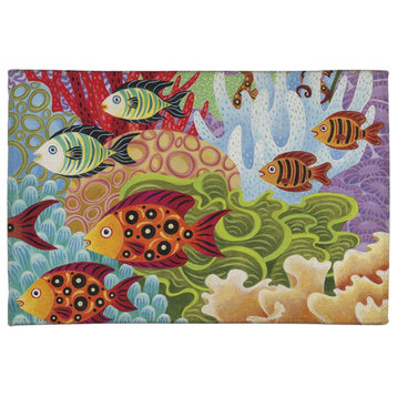 Fish in the Hood 3'x5' Chenille Rug