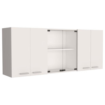 TuHome White Modern Engineered Wood Superior 150 Wall Cabinet