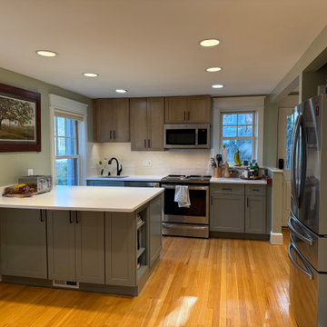 Pistachio Green and Wood Kitchen Remodel in Arlington, VA