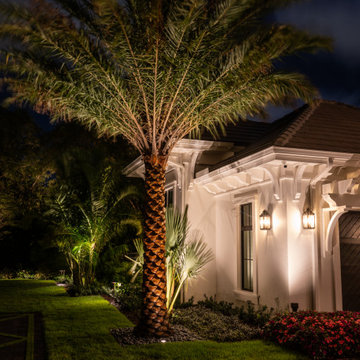 Outdoor Living, Fire Feature & Oak Canopy — Naples