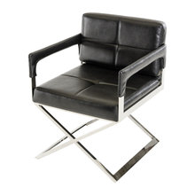 Black accent chair