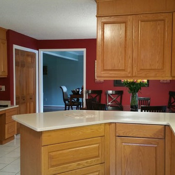 Golden Oak to Espresso Brown Cabinet