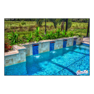 (Hnat) Collier County, Florida. Superior Pools Custom Luxury Swimming Pool Build