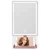 Charmed Arch Tri Tone LED Makeup Mirror with Phone Holder, Rose Gold