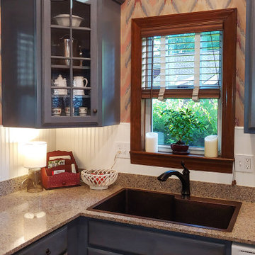 33" Hammered Copper Single Basin Kitchen Sink w/ Space For Faucet (KSFDB33229)