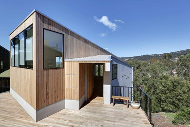 This is an example of a contemporary home design in Hobart.