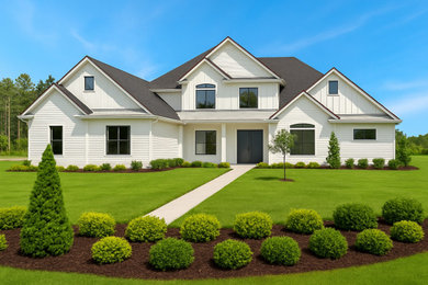 Inspiration for a farmhouse exterior home remodel in Jacksonville
