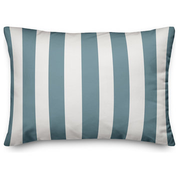 Sea Glass Cabana Stripe 14x20 Lumbar Pillow