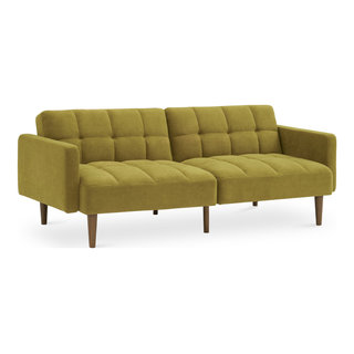 Mopio Aaron Futon Convertible Sofa Sleeper Light Gray - Midcentury - Futons  - by MopioInc | Houzz