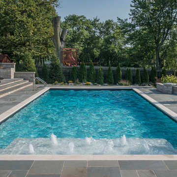 Highland Park,IL Swimming Pool, Separate Elevated Hot Tub, Sunshelf w/ Bubblers