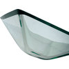 Square Clear Glass Vessel 19mm thick Bathroom Sink