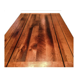 Dining Table Reclaimed Oak and Cherry with Ebony inlay. - Products