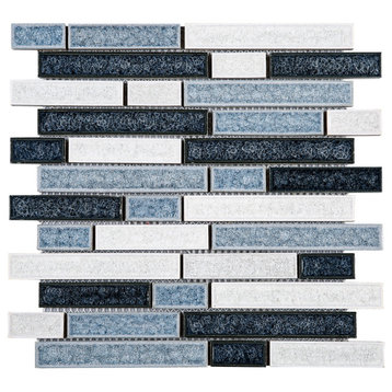 11.75"x11.75" Roma Mosaic Tile Sheet, Ocean