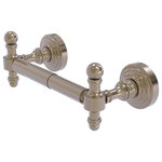 Allied Brass - Retro Wave 2 Post Toilet Tissue Holder, Antique Pewter - This attractive double post toilet tissue holder from the Retro Wave Collection fits with any bathroom decor ranging from modern to traditional, and all styles in between. The posts are made from high quality brass and finished in a decorative designer finish. This beautiful toilet tissue holder is extremely attractive, very rugged, and highly functional. The holder comes with the toilet tissue bar and two matching posts, plus the hardware necessary to install the tissue holder in the bathroom.