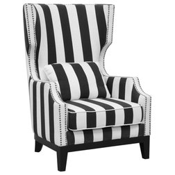 Contemporary Armchairs And Accent Chairs Sandy Club Chair, Striped