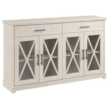 Bush Lennox Engineered Wood TV Stand for TVs up to 75" in Linen White Oak