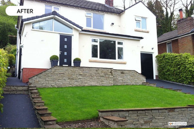 Photo of a contemporary two floor front house exterior in Cheshire.