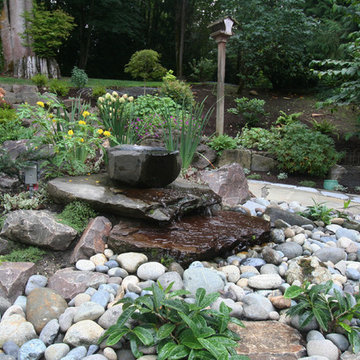 Entertainment Patio with Custom Water Feature