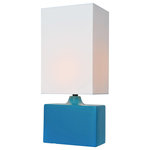 Lite Source - Lite Source LS-22378AQUA Kara - One Light Table Lamp - Shade Included: True