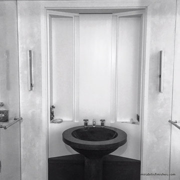 White Tadelakt Bathroom - NYC