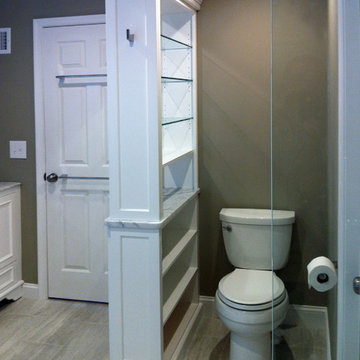 Bathroom - Custom Master Bath with Storage Near Toilet