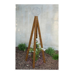 TerraTrellis - Akoris Garden Tuteur Jr., Oxide - Outdoor Decor
