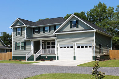 Inspiration for a transitional exterior home remodel in Charleston