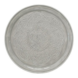 GreenGate Iron Tray Milky Grey - Serving Trays