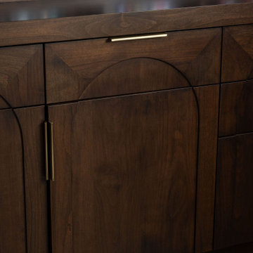 Custom Walnut Home Office and Library