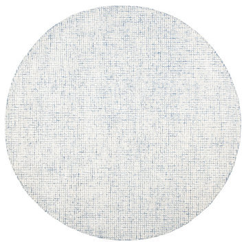 Safavieh Abstract Collection, ABT470 Rug, Ivory/Blue, 6'x6' Round