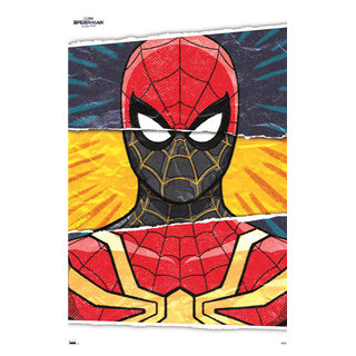 Marvel Heroic Silhouette - Spider-Man Wall Poster, 14.725 x 22.375,  Framed 