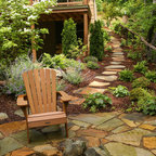Meditation Hut and Water Feature - Rustic - Landscape - Boston - by ...