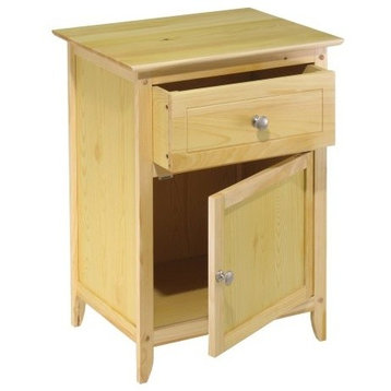 Rectangular Charming Beech Wood End/Accent Table, Natural