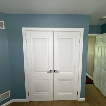 French solid wood interior swing double door | Lucia 8831 White | 36 x 80