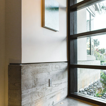 Merging the Outdoors with the Indoors - This board-formed concrete extends from