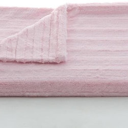 Lux Channel Stripe Pink Throw Blanket - Throws
